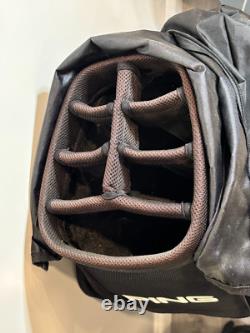 PING RETRO Golf Cart Bag 7 Way Divider Black With White Lettering Rain Hood Used