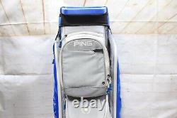 PING Traverse Cart Bag Golf Bag Rain Cover 14 Way Divider Single Strap Blue Gray