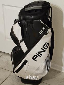 PING golf bag DLX Black & White 15 Way divider Cart Bag self standing with strap