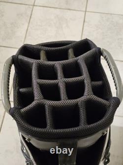 PING golf bag DLX Black & White 15 Way divider Cart Bag self standing with strap