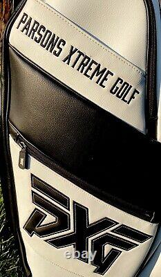 PXG White/Black Cart Golf Bag Parsons Extreme Golf Excellent Condition