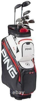 Ping 2020 DLX Golf 15 Way Cart Bag Black Red Fully-Loaded Storage 14 Pockets NEW
