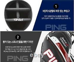 Ping 2020 Sporty A MAX Men Sports Golf Cart Caddie Bag-9 5way 8lb PU/PVC-Black