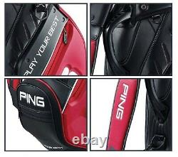 Ping 2020 Sporty M20 Men Sports Golf Cart Caddie Bag-9 5way 11lb PU/PVC Black