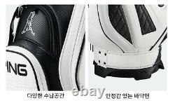 Ping 2021 Sporty M25 Men Sports Golf Cart Caddie Bag-9 5way 9lb PU/PVC White