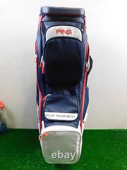 Ping 2023 Traverse Red White Blue 14 Way Cart Golf Bag NEW