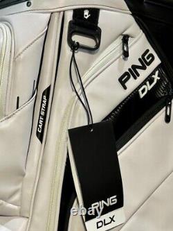 Ping DLX Cart Golf Bag, White Vinyl Leather (t-287) New! Make Offer