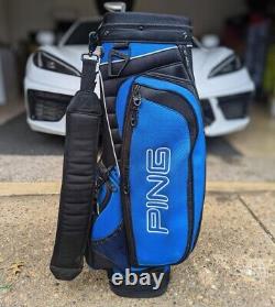 Ping Explore Cart Golf Bag Black Blue 4-Way Divide Single Strap