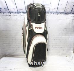 Ping Pioneer Cart Bag, 15 Way Top, Black/Lt Gray/Red