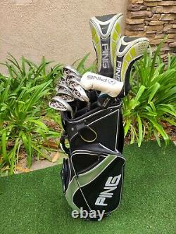 Ping Regular Complete Golf Set, RH, Driver, Wood, Irons, Putter, Cart Bag, Good