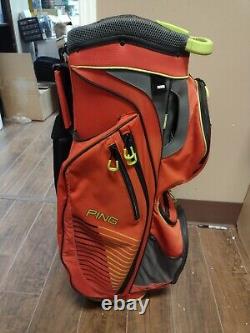 Ping Traverse 14 Divider Cart Golf Bag Red/YellowithBlack w Raincover