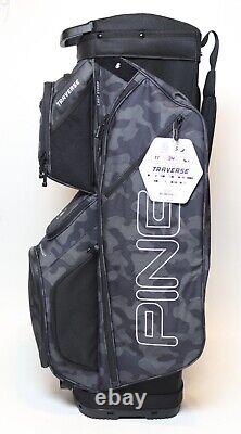 Ping Traverse 14-Way Cart Golf Bag Black Camo Platinum with Cooler Pocket New