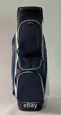 Ping Traverse G LE Cart Bag Blue White 14-Way Divide Single Strap Golf Bag