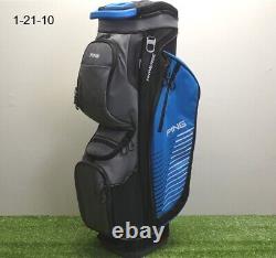 Ping Traverse Men's 14-Way Cart Bag Black/Grey/Blue New