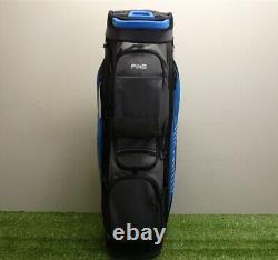 Ping Traverse Men's 14-Way Cart Bag Black/Grey/Blue New