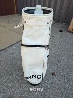 Ping Vintage White 4 Divider Golf Cart Bag