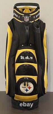 Pittsburgh Steelers 14 Way Divided Golf Cart Bag Shoulder Strap Great Condition