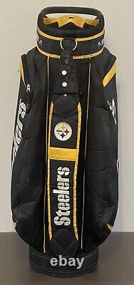 Pittsburgh Steelers 14 Way Divided Golf Cart Bag Shoulder Strap Great Condition