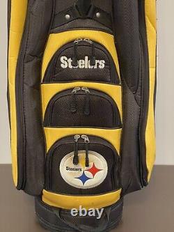 Pittsburgh Steelers 14 Way Divided Golf Cart Bag Shoulder Strap Great Condition