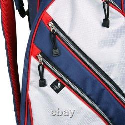 Pow? Rbilt TPS 5400 14-Way Flag Golf Club Cart Bag RED, WHITE & BLUE, 7.05 lbs