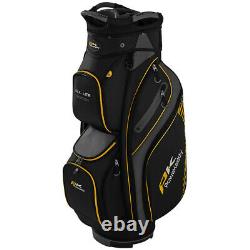 PowaKaddy DLX-Lite Edition Golf Cart Bag Black/Titanium/Yellow NEW! 2020