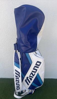 RARE 90s Vintage Mizuno Staff Tour Golf Cart Bag With Rain Cover