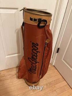 RARE Vintage MacGregor Golf Club Cart / Carry Orange Golf Bag