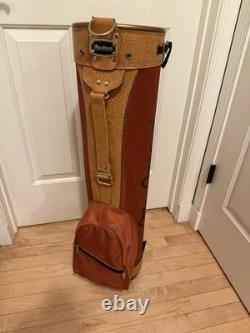 RARE Vintage MacGregor Golf Club Cart / Carry Orange Golf Bag
