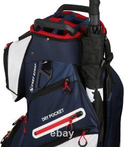 Ram Golf FX Deluxe Golf Cart Bag with 14 Way Dividers USA Flag