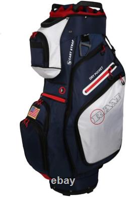 Ram Golf FX Deluxe Golf Cart Bag with 14 Way Dividers USA Flag