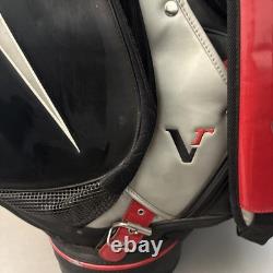Rare Nike Golf Tour Staff Bag Black/Red VR Swoosh Premium Cart Bag READ