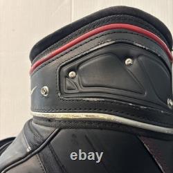 Rare Nike Golf Tour Staff Bag Black/Red VR Swoosh Premium Cart Bag READ