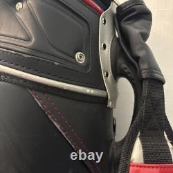 Rare Nike Golf Tour Staff Bag Black/Red VR Swoosh Premium Cart Bag READ