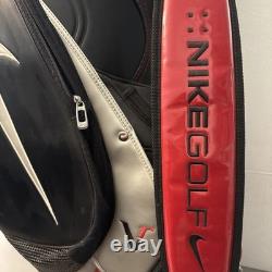 Rare Nike Golf Tour Staff Bag Black/Red VR Swoosh Premium Cart Bag READ