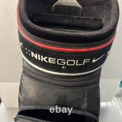 Rare Nike Golf Tour Staff Bag Black/Red VR Swoosh Premium Cart Bag READ
