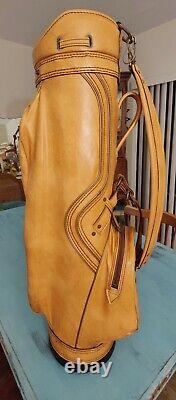 Rare Titleist Genuine Leather Golf Bag 6 Way Dividers Memorabilia Collectors