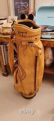 Rare Titleist Genuine Leather Golf Bag 6 Way Dividers Memorabilia Collectors