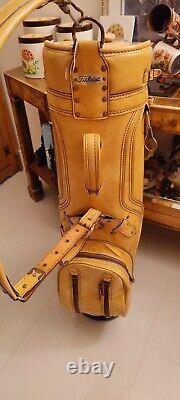 Rare Titleist Genuine Leather Golf Bag 6 Way Dividers Memorabilia Collectors