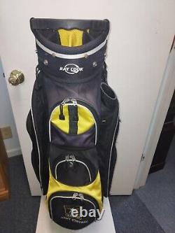 Ray Cook Golf Cart Bag with US Army Logo, Black & Gold-Used