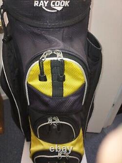 Ray Cook Golf Cart Bag with US Army Logo, Black & Gold-Used