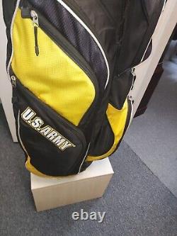 Ray Cook Golf Cart Bag with US Army Logo, Black & Gold-Used