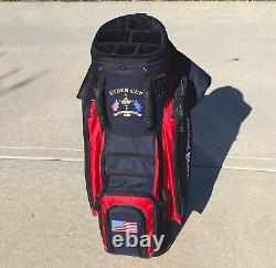 Ryder Cup Cart carry Golf Bag & Rain Cover embroidered USA flag the country club
