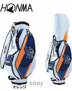 SALE Honma Caddie Cart Bag CB12114 White/Navy/Orange 9 Inch Unisex