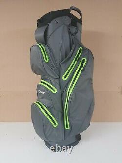 STA-DRY 100% Waterproof 14 WAY Golf Cart Bag LIME/GREY Ultralight RRP£279