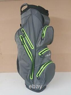 STA-DRY 100% Waterproof 14 WAY Golf Cart Bag LIME/GREY Ultralight RRP£279