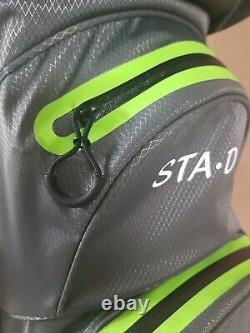 STA-DRY 100% Waterproof 14 WAY Golf Cart Bag LIME/GREY Ultralight RRP£279