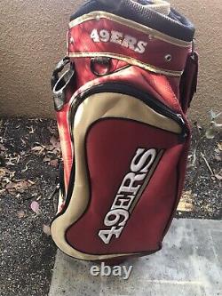 San Francisco 49ers NFL Golf Cart Bag 14 Pocket Divider Red Gold