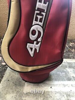 San Francisco 49ers NFL Golf Cart Bag 14 Pocket Divider Red Gold