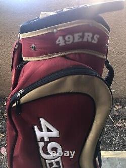 San Francisco 49ers NFL Golf Cart Bag 14 Pocket Divider Red Gold