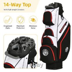 Shopsource 14 Way Golf Cart Bag, Molded Top Club Bags with Full-length Dividers